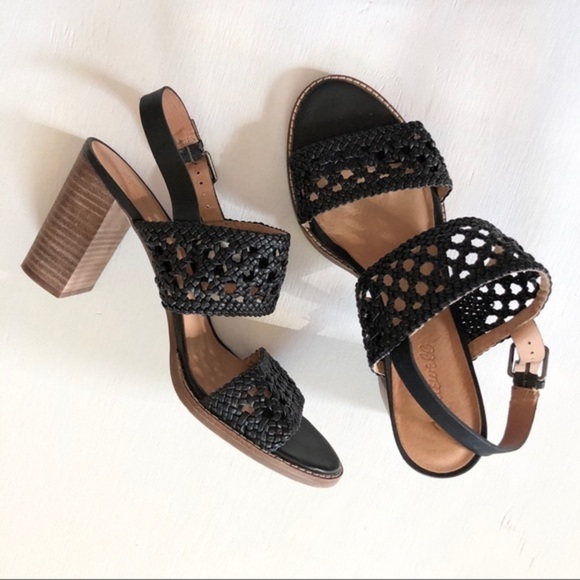 𝅺NWT Madewell Black Size 6M The Basketweave Sandal - Picture 4 of 7